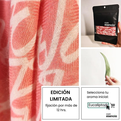 Pañuelos aromáticos - Rosado con corazones