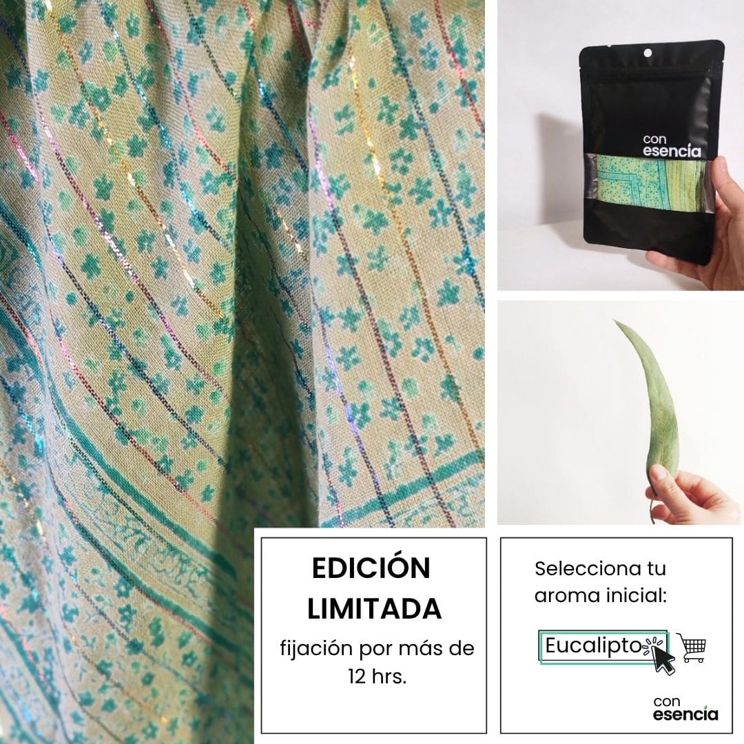 Pañuelos aromáticos - Verde agua con brillitos