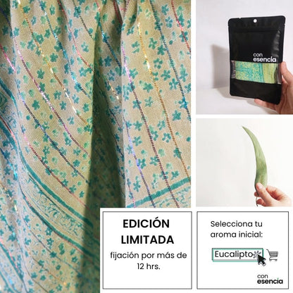 Pañuelos aromáticos - Verde agua con brillitos