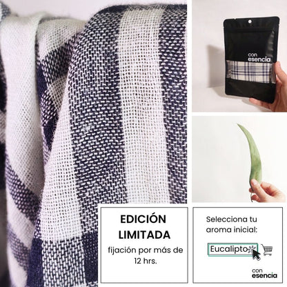 Pañuelos aromáticos - Azul y blanco a cuadros