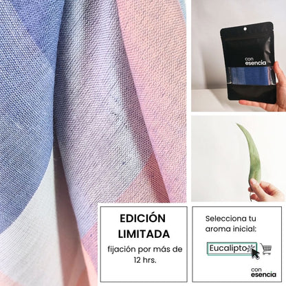 Pañuelos aromáticos - Rosa y celeste a cuadros