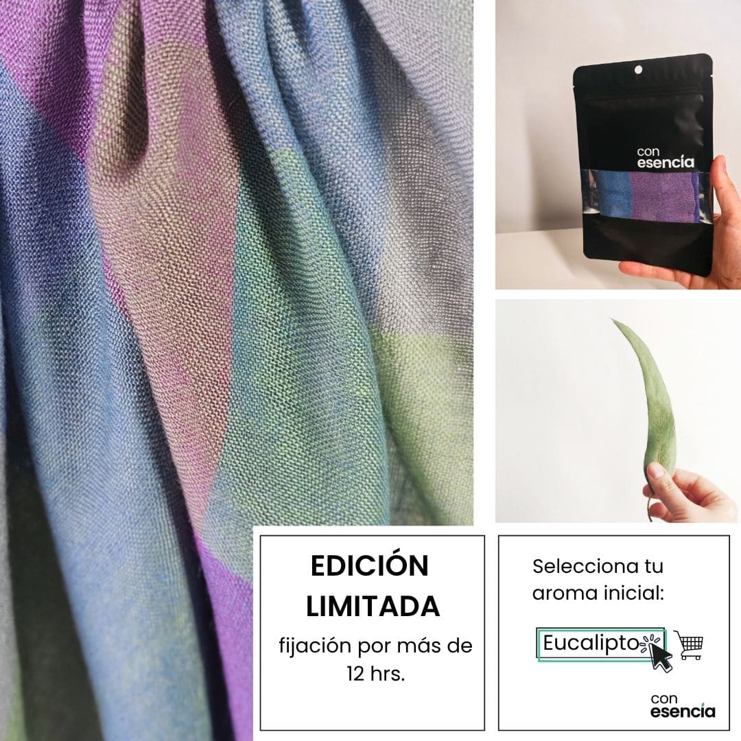 Pañuelos aromáticos - Azul verde morado a cuadros