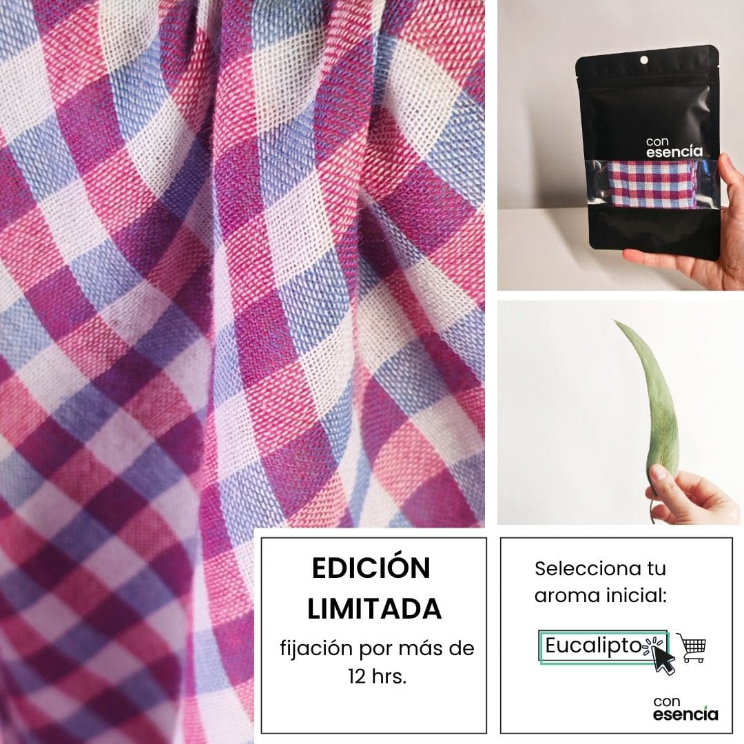 Pañuelos aromáticos  Guinda y azul
