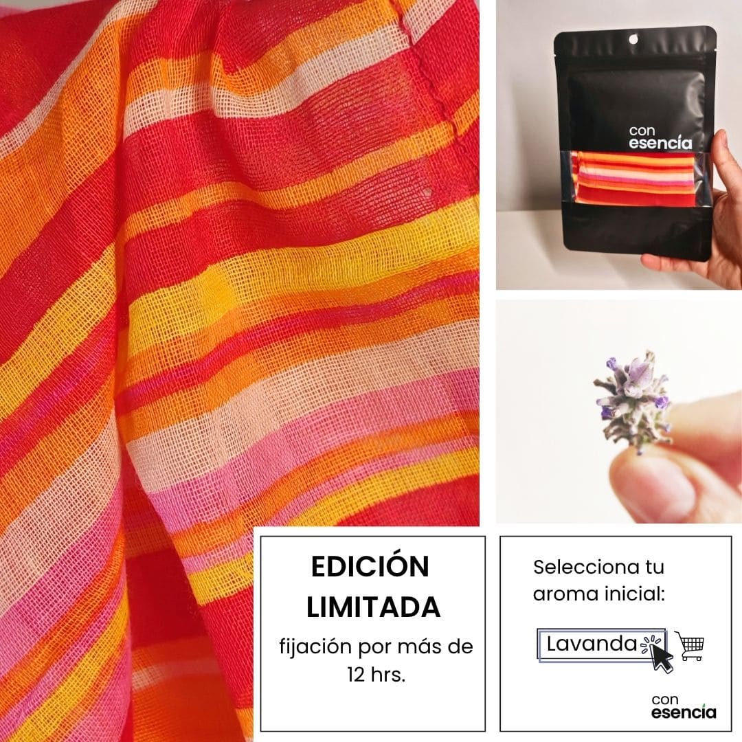 Pañuelos aromáticos - Rojo con lineas amarillas
