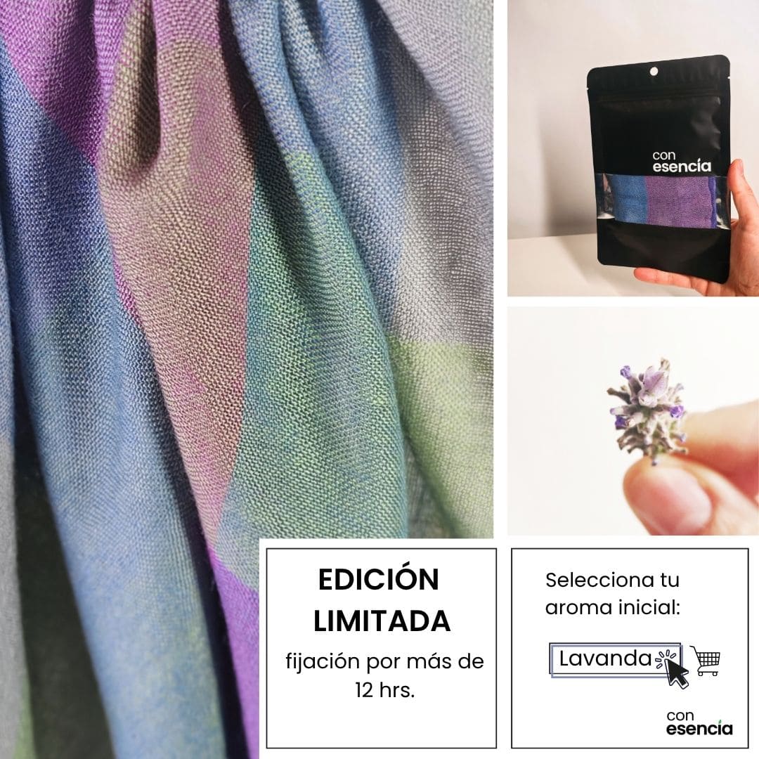 Pañuelos aromáticos - Azul verde morado a cuadros