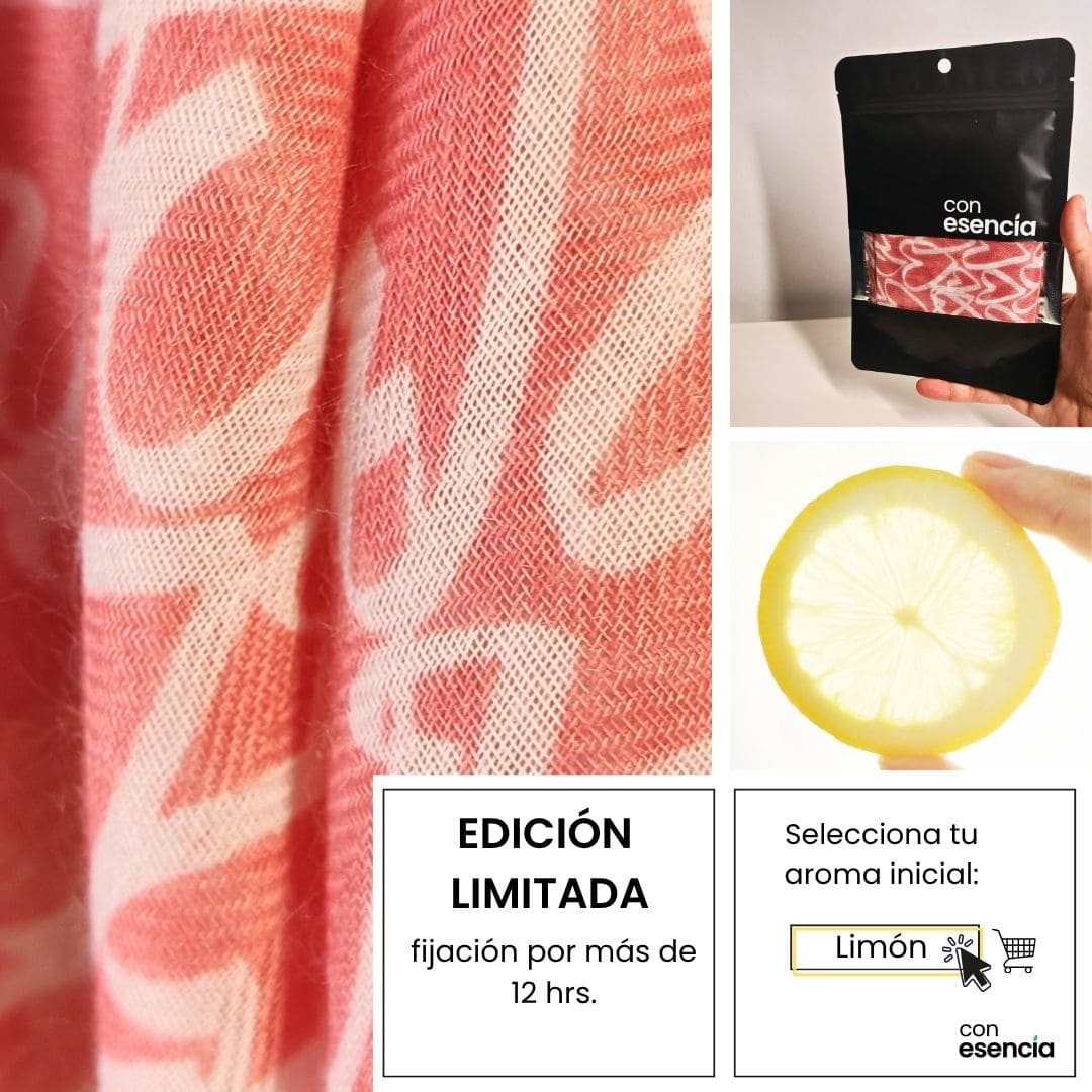 Pañuelos aromáticos - Rosado con corazones