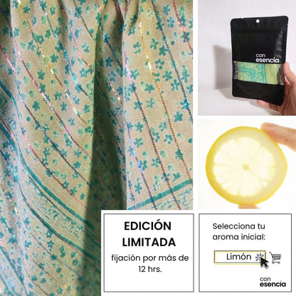 Pañuelos aromáticos - Verde agua con brillitos