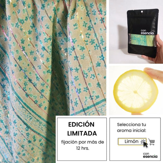 Pañuelos aromáticos - Verde agua con brillitos