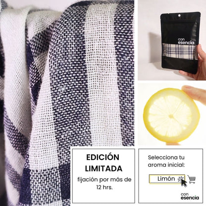 Pañuelos aromáticos - Azul y blanco a cuadros