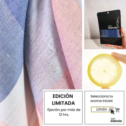 Pañuelos aromáticos - Rosa y celeste a cuadros