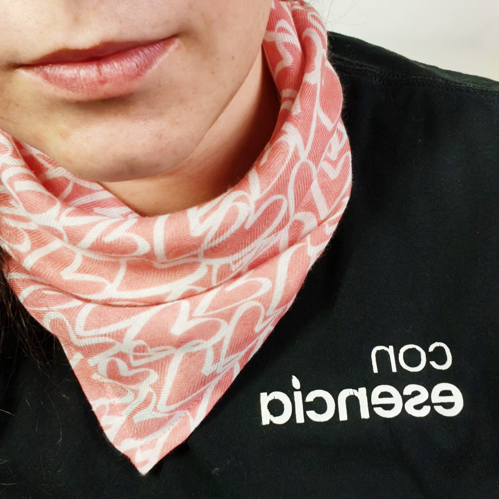 Pañuelos aromáticos - Rosado con corazones