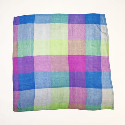 Pañuelos aromáticos - Azul verde morado a cuadros