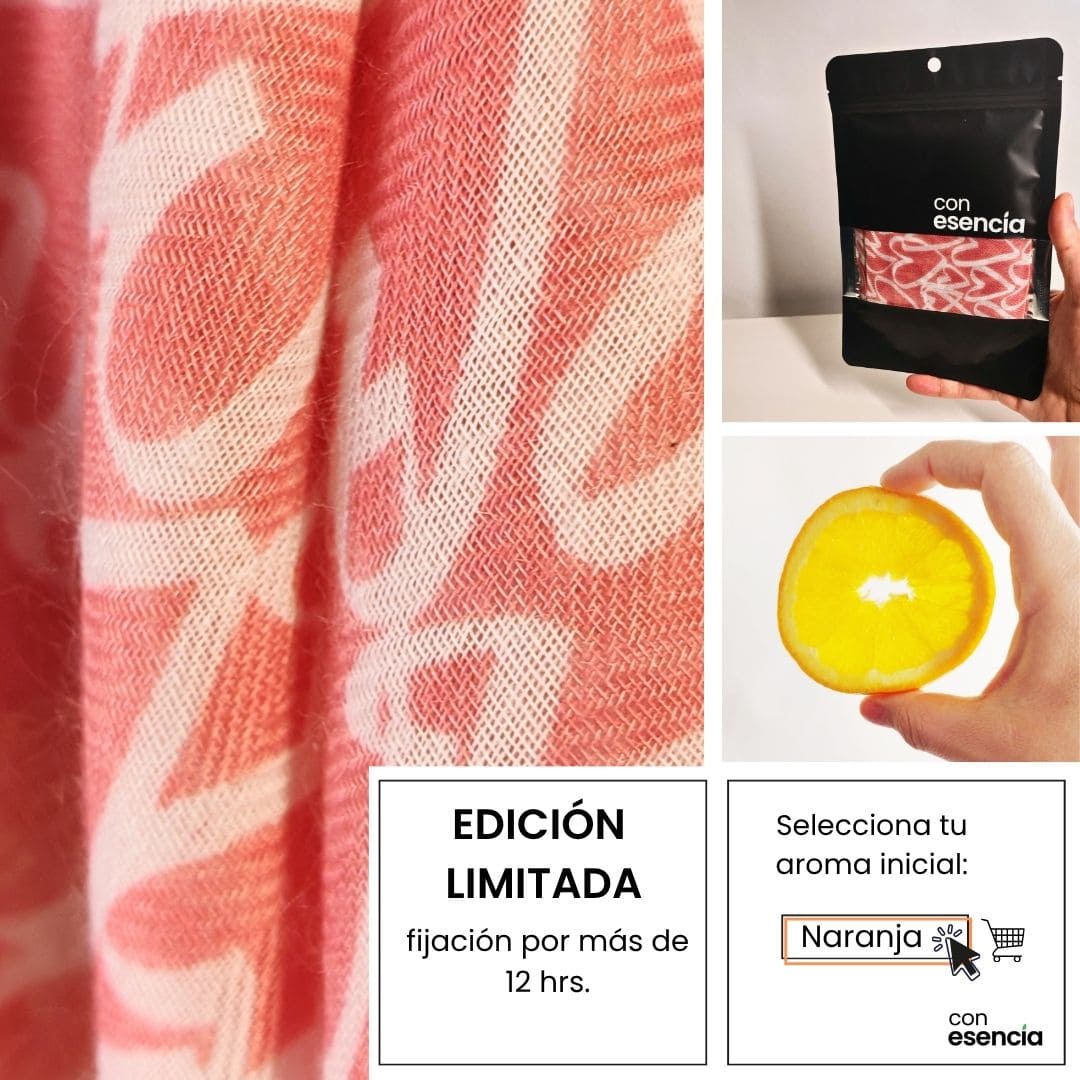 Pañuelos aromáticos - Rosado con corazones