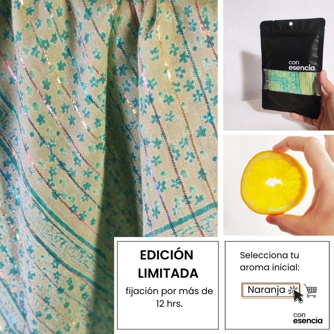 Pañuelos aromáticos - Verde agua con brillitos