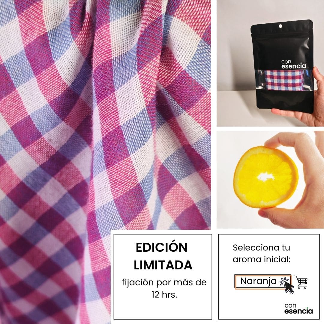Pañuelos aromáticos  Guinda y azul